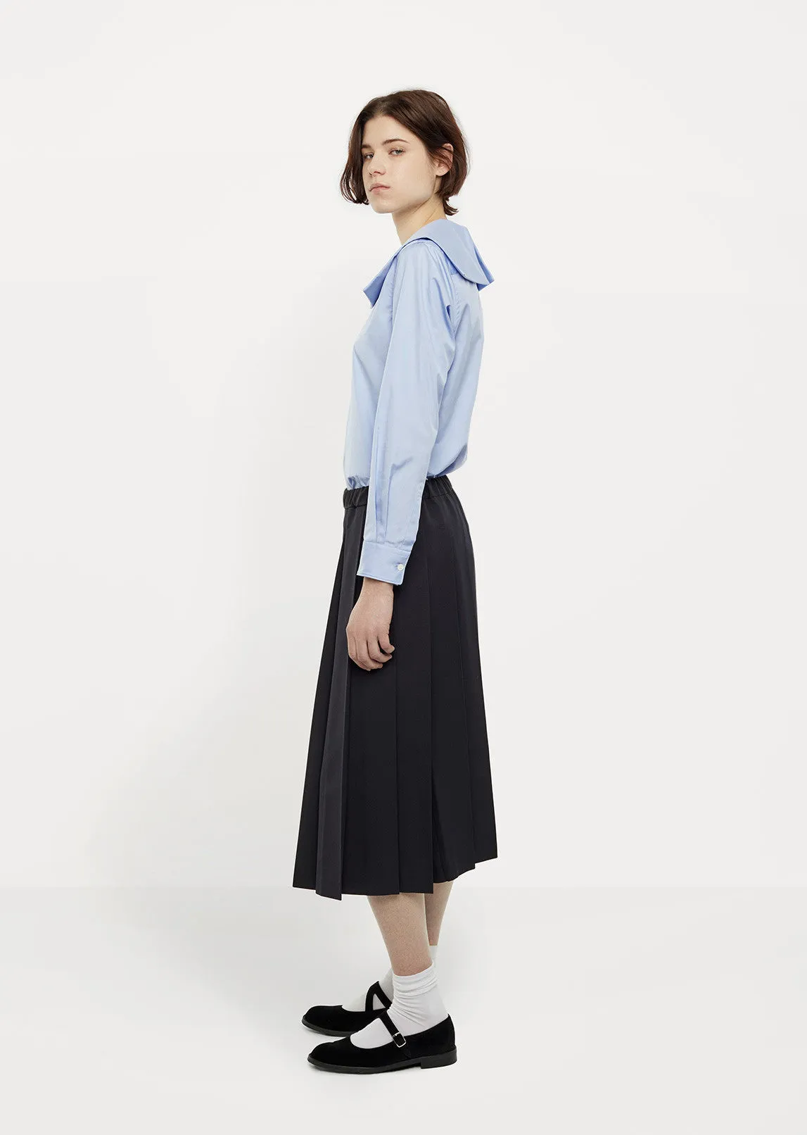 Pleated Wool Skirt