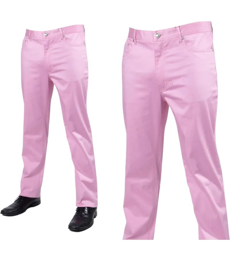 Prestige Pink Men's Jeans Classic-Fit Stretch Material