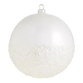 Raz Imports 2023 Charming Holiday 6" Half Glittered Ball Ornament