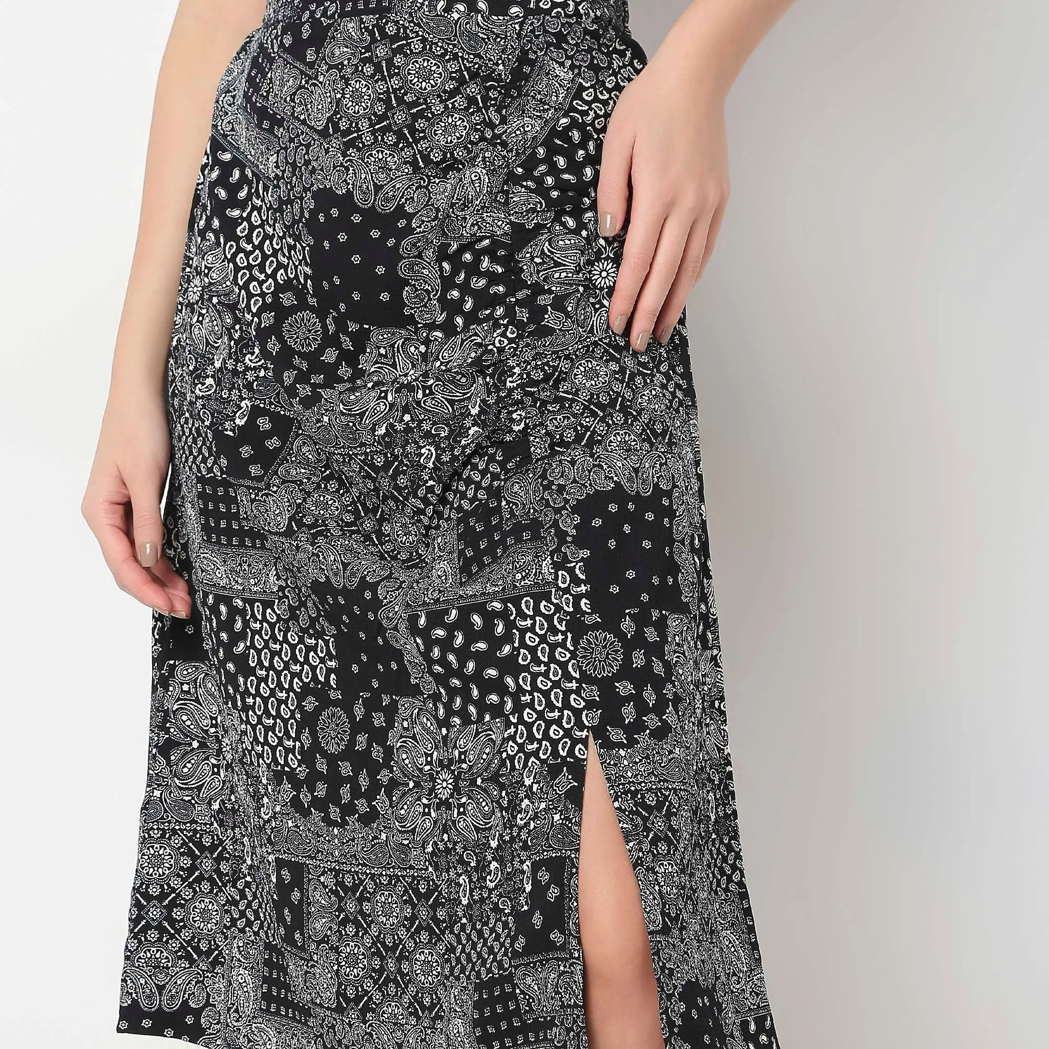 Relaxed Fit Printed Skirt