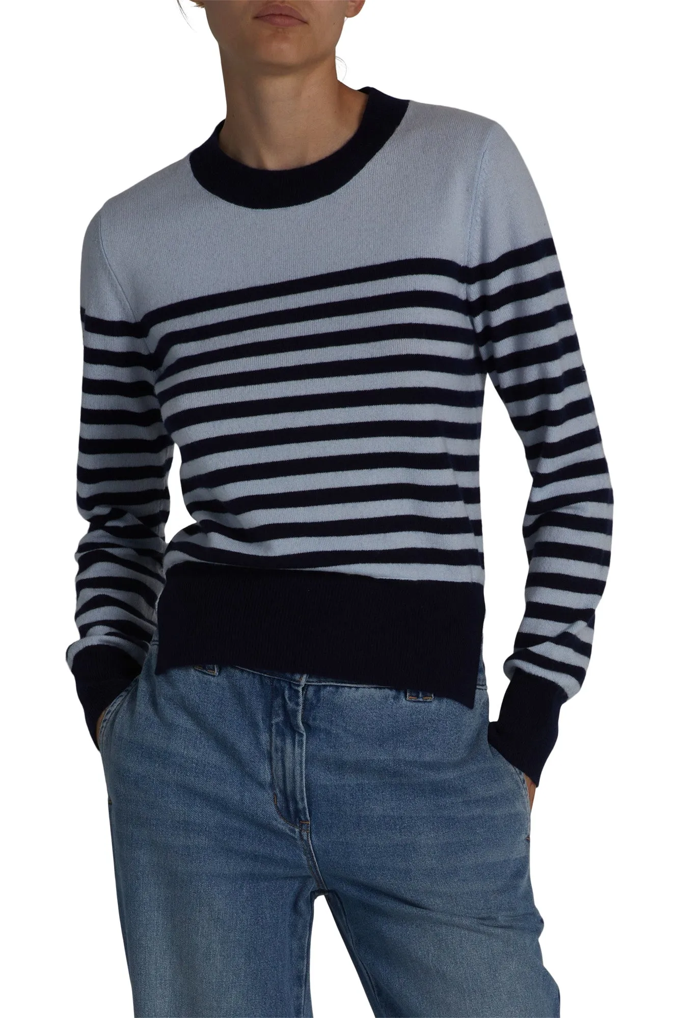 Saint Art Baret Striped Sweater in Skyway-Navy Stripe