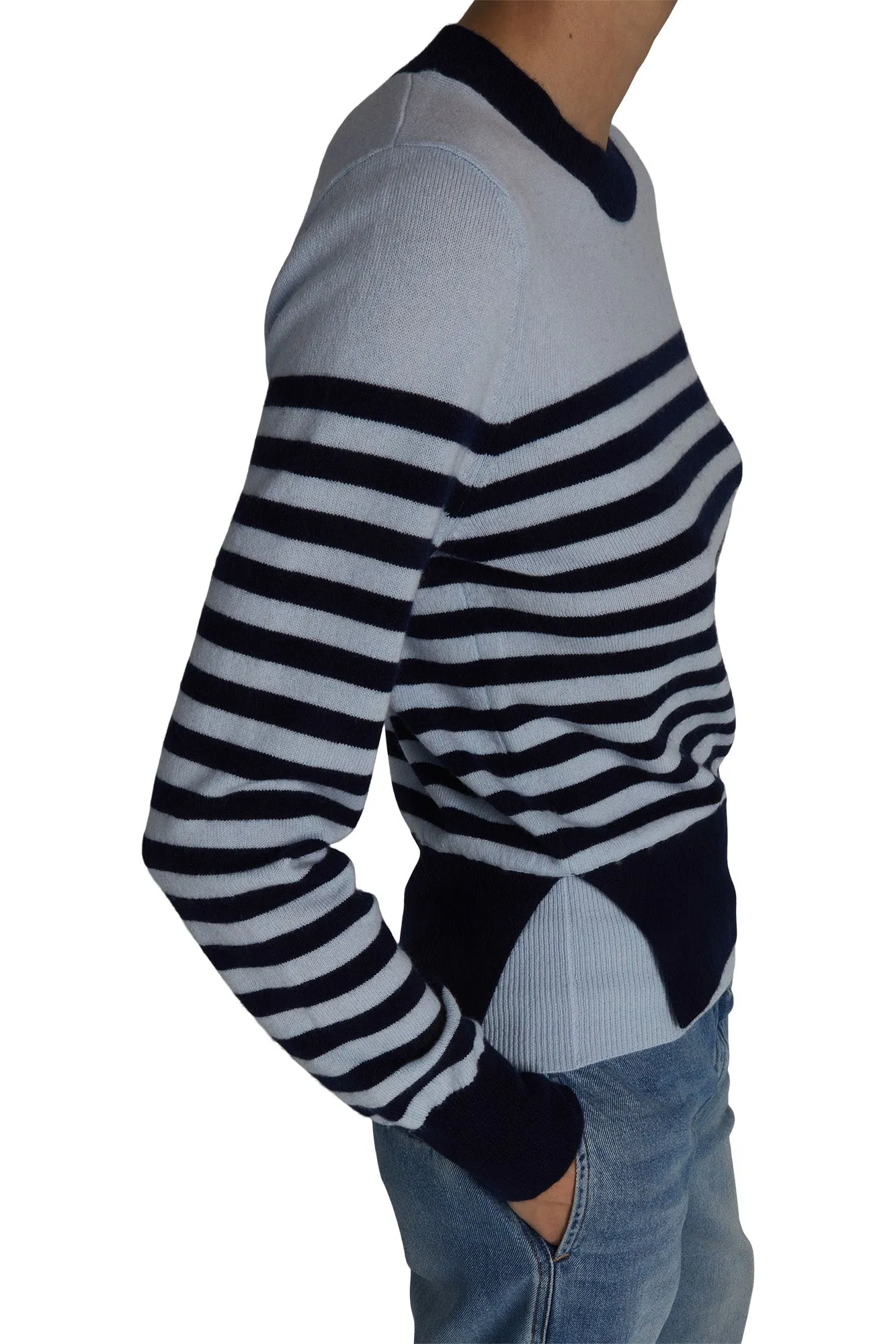 Saint Art Baret Striped Sweater in Skyway-Navy Stripe