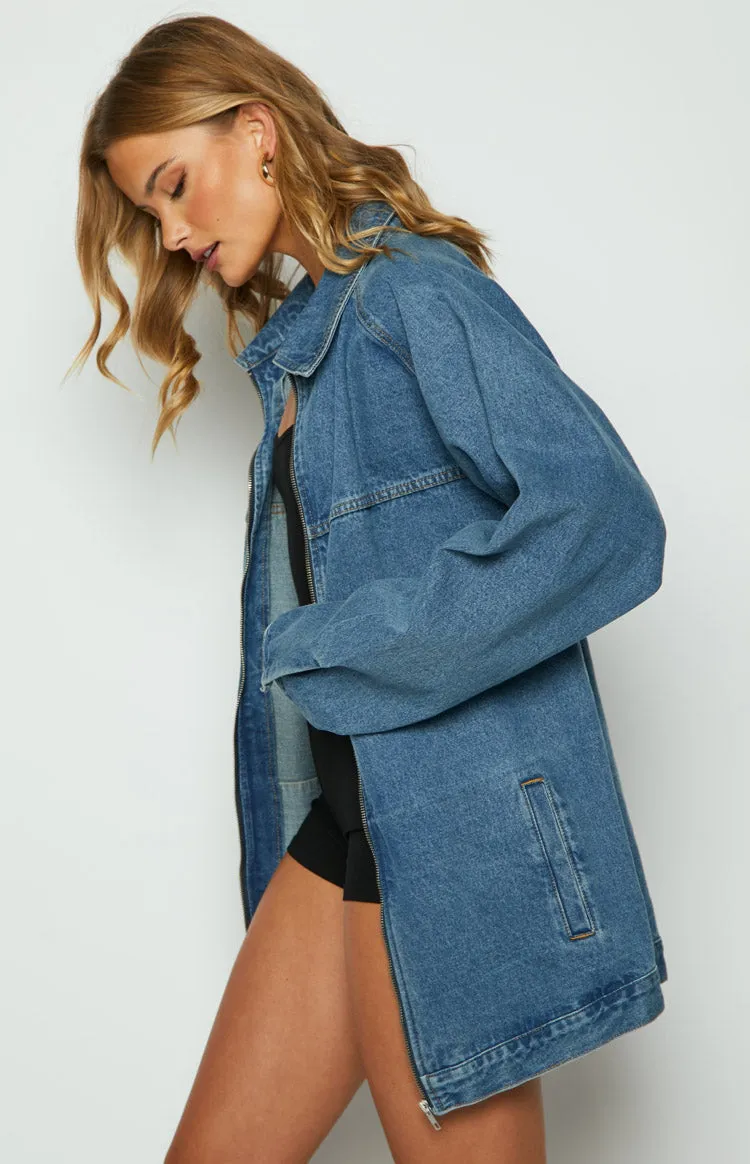 Sally Blue Oversized Denim Jacket