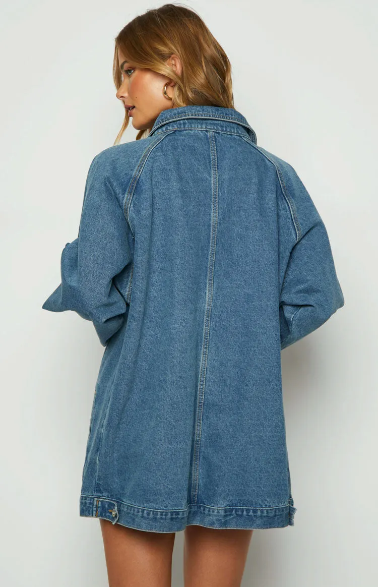 Sally Blue Oversized Denim Jacket