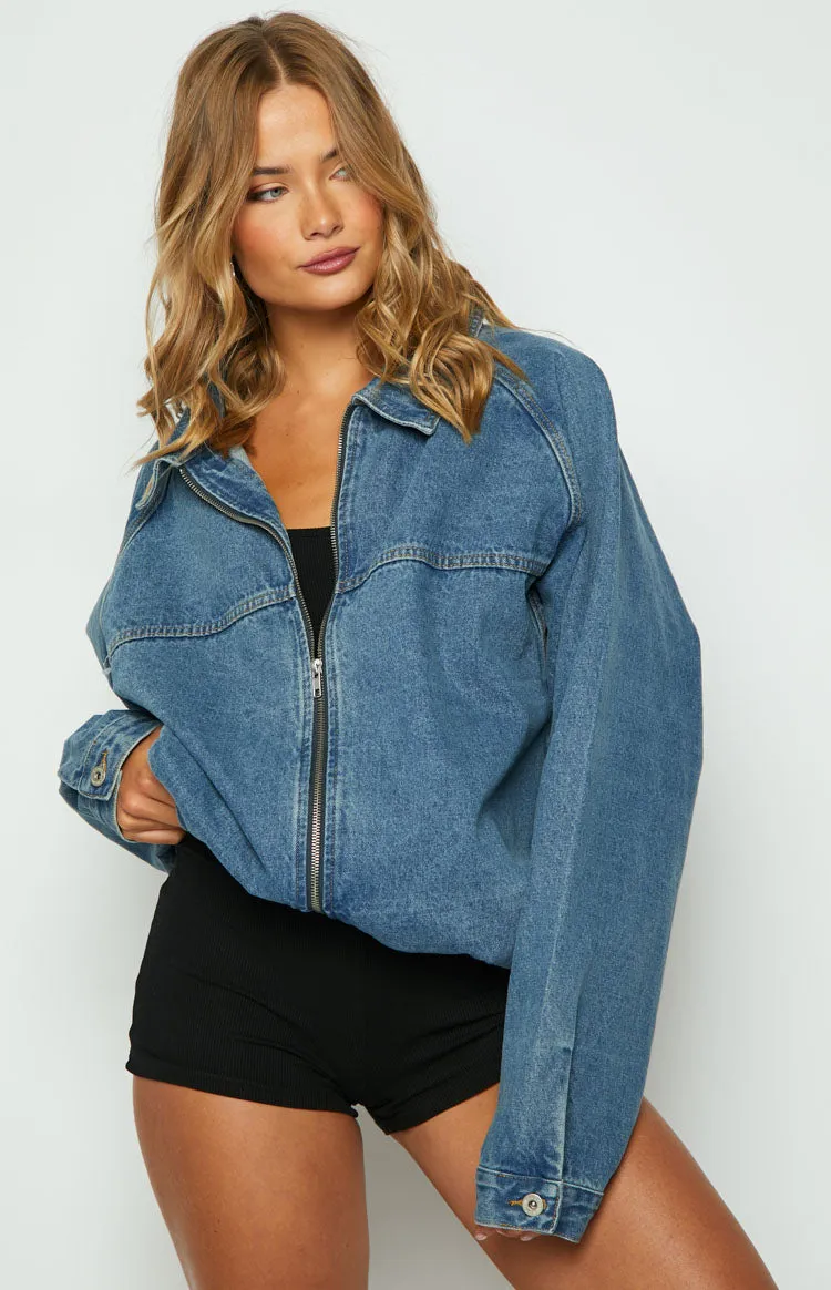 Sally Blue Oversized Denim Jacket