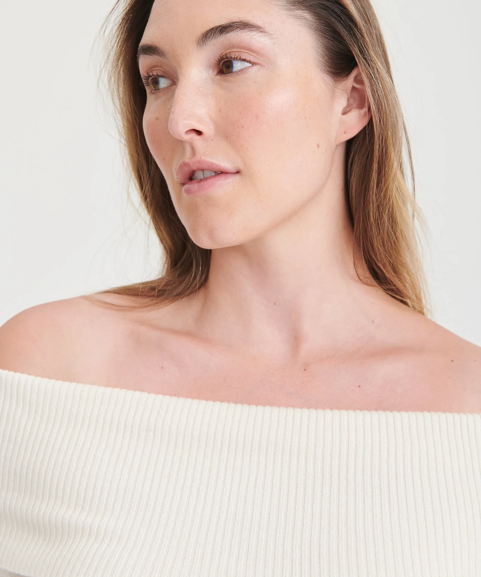 Signature Cashmere Off The Shoulder Sweater