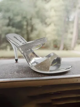 Silver | Heel Slippers for Women.