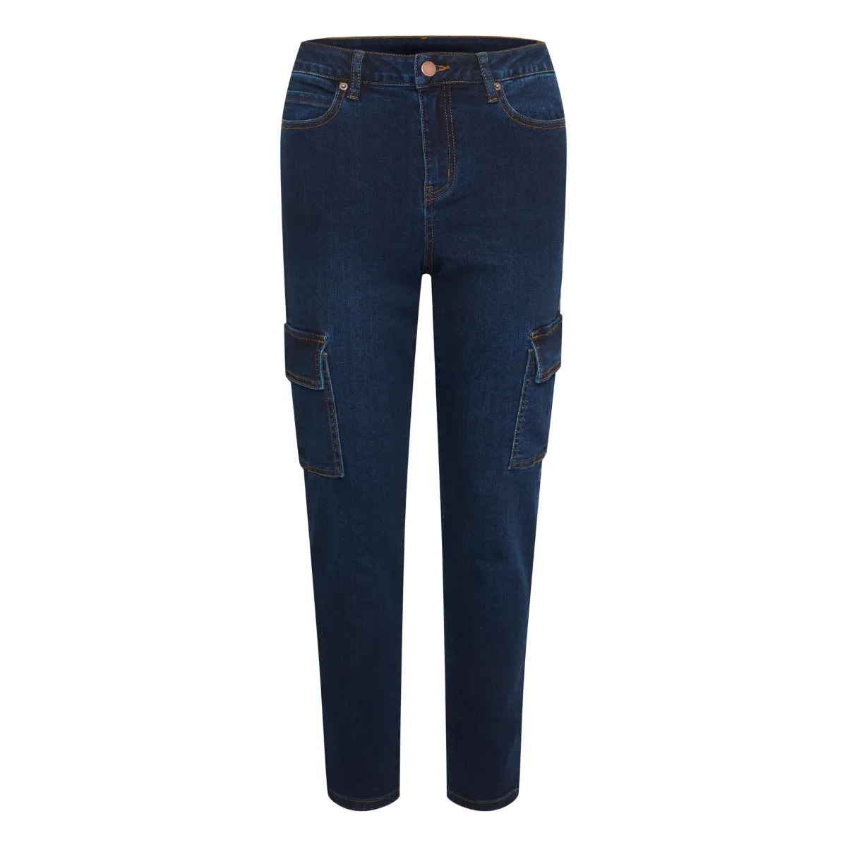 Sinem Cargo Jeans 7/8 Dark Blue Denim (LIVE)