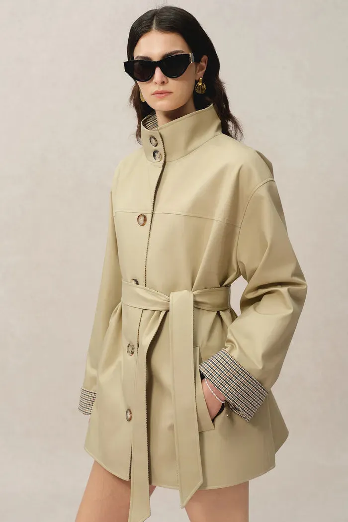 Sita Water and Dirt Resistant Trench Coat in Triple-Protection Cotton