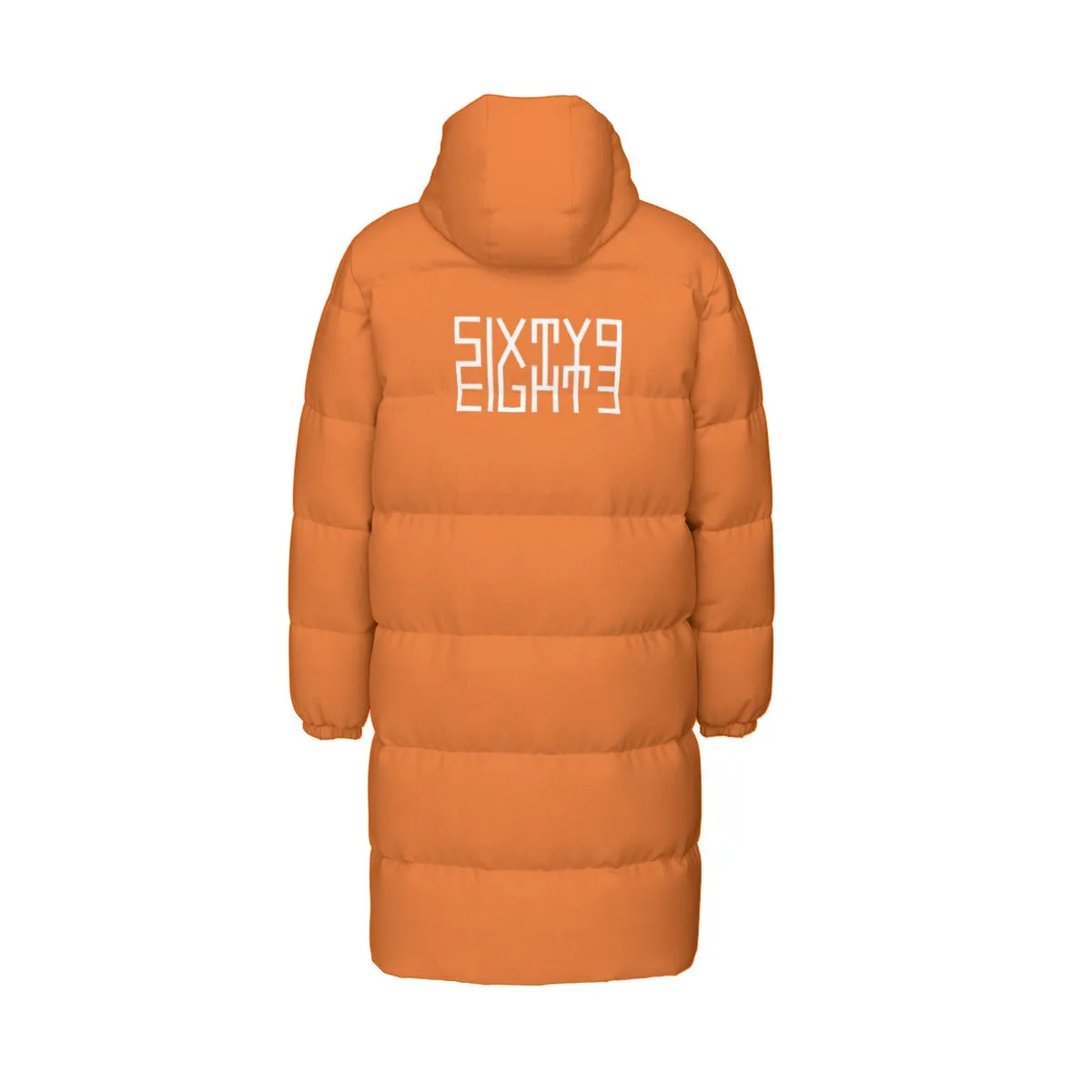 Sixty Eight 93 Logo White Netherland Orange Unisex Puff Long Jacket