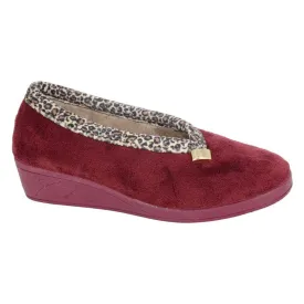 Sleepers LS843BD Dawn Ladies Red Wedge Slippers