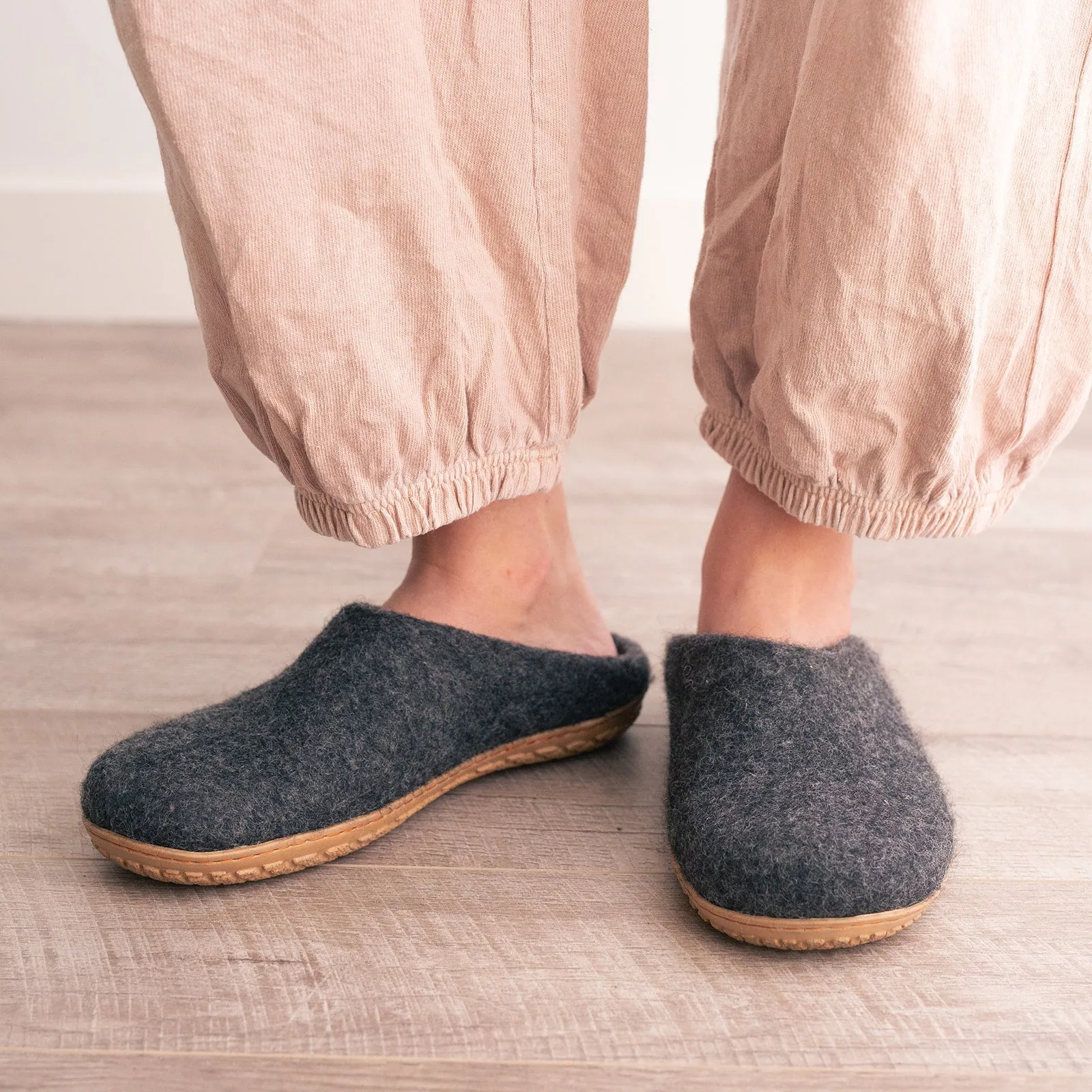 Stone Gray | Luxury Organic Merino Wool Slippers