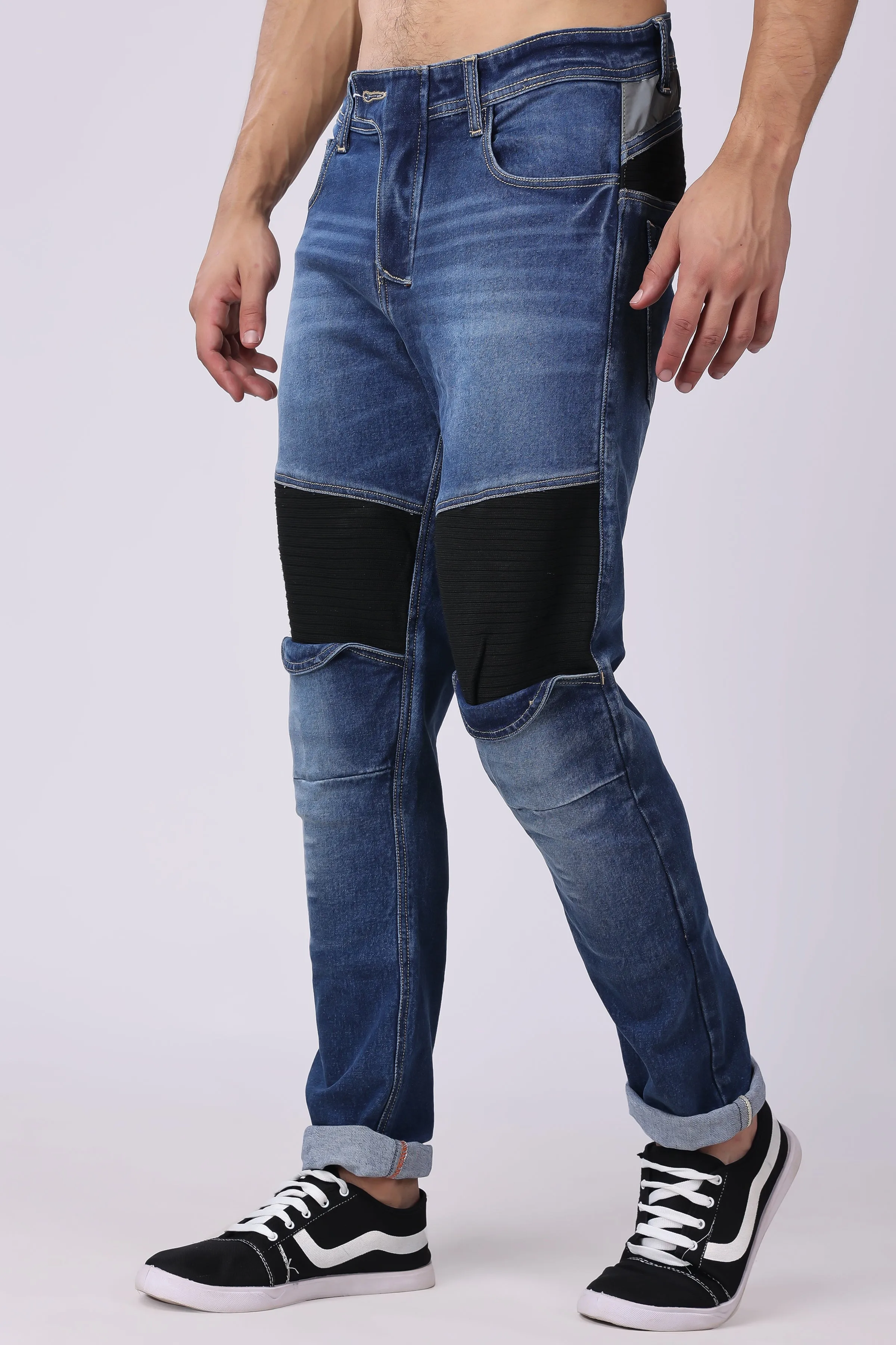 Stylox Slim Fit Biker Jeans