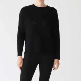 Sully Noir Sweater With Weill Crystal Logo