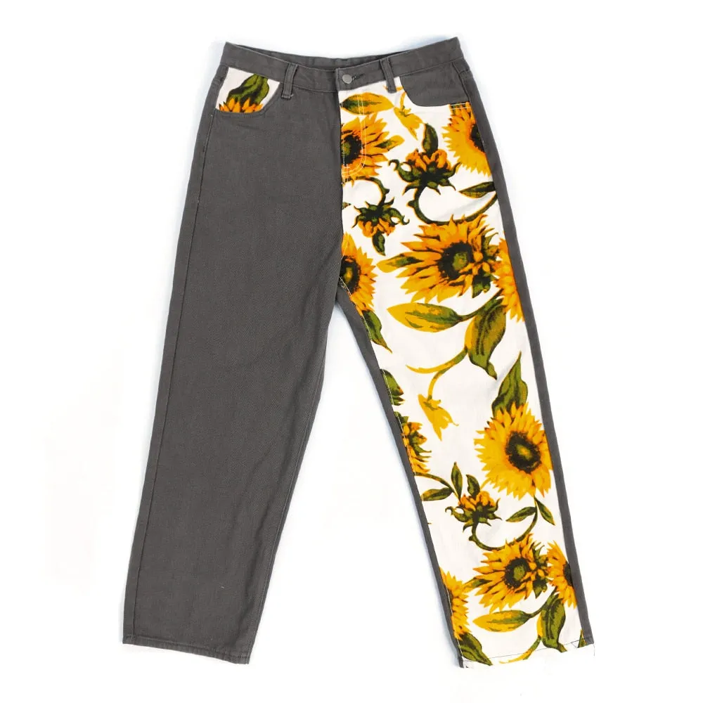 Sun Flower Day Straight Jeans