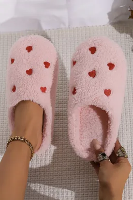 The All The Love Pink Heart Slippers