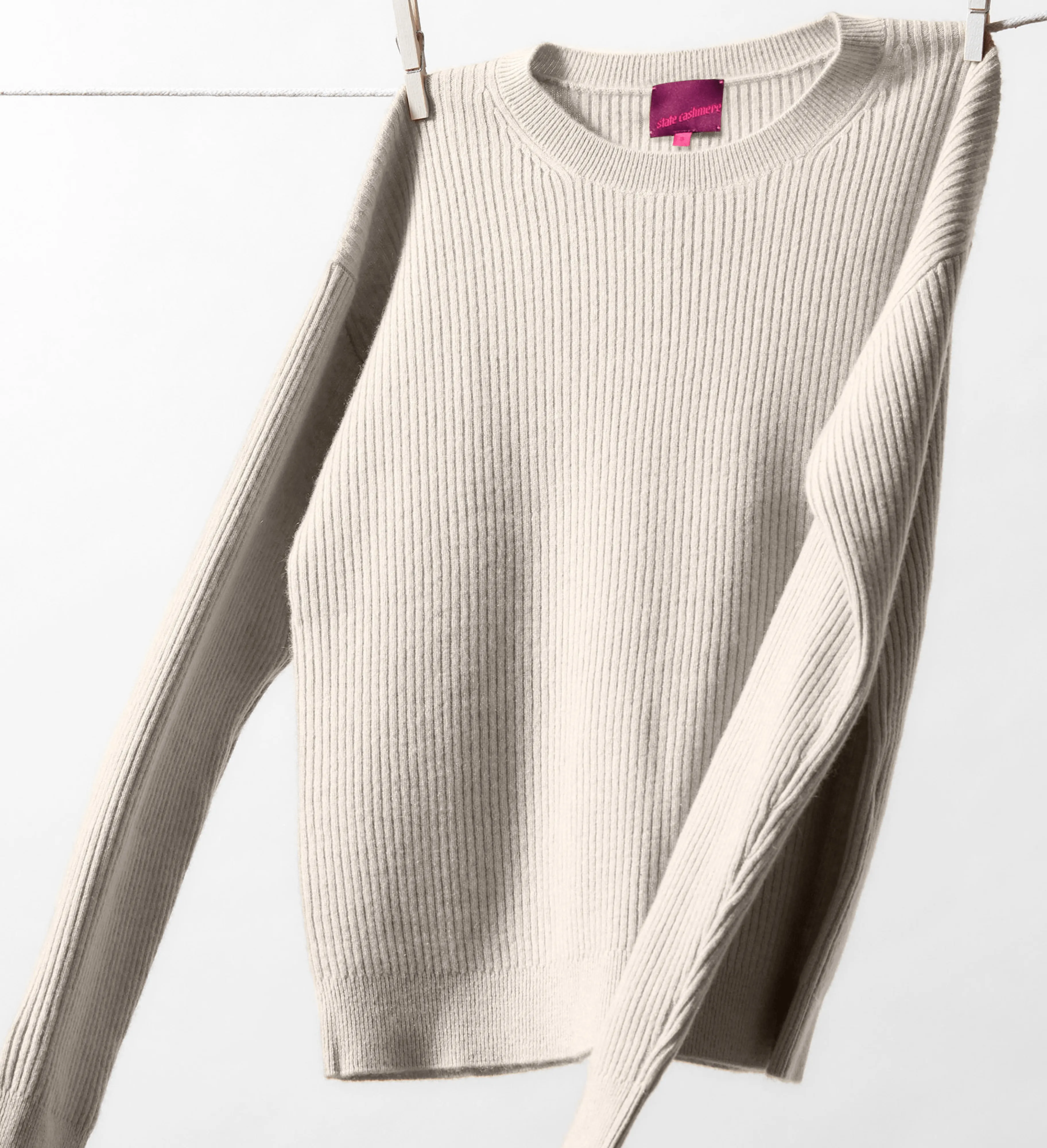 The Ribbed Crewneck Cashmere Sweater