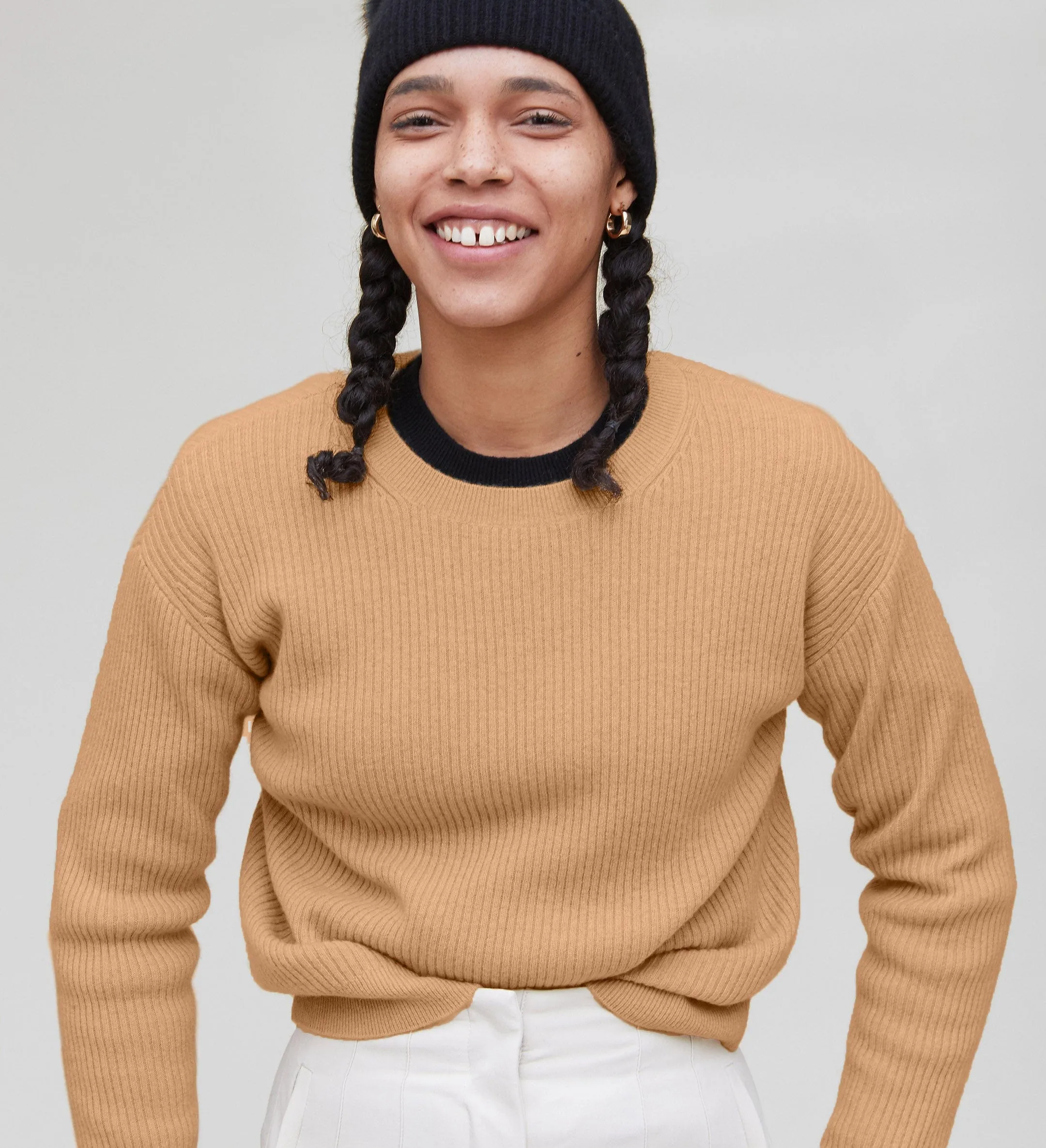 The Ribbed Crewneck Cashmere Sweater