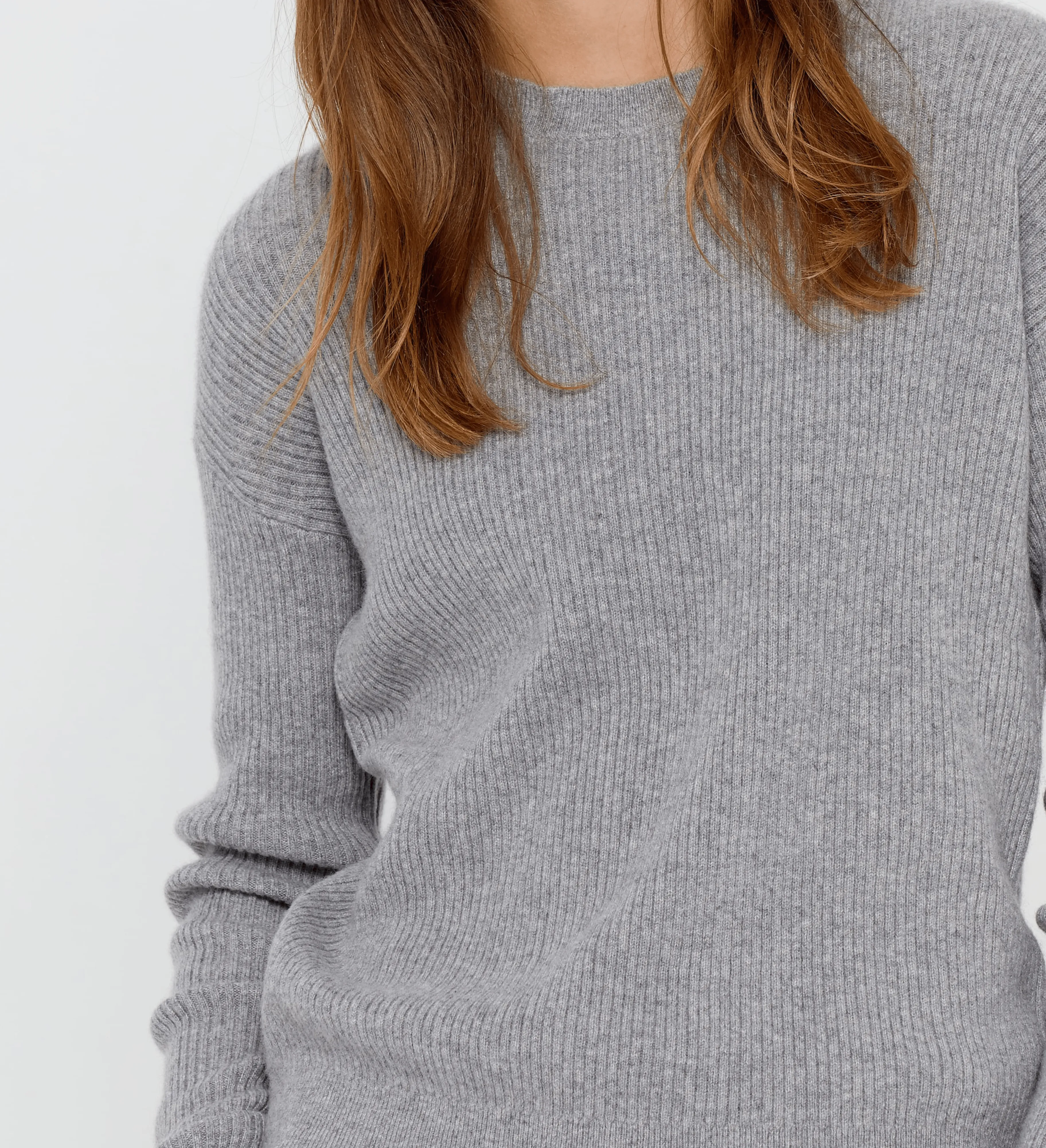 The Ribbed Crewneck Cashmere Sweater