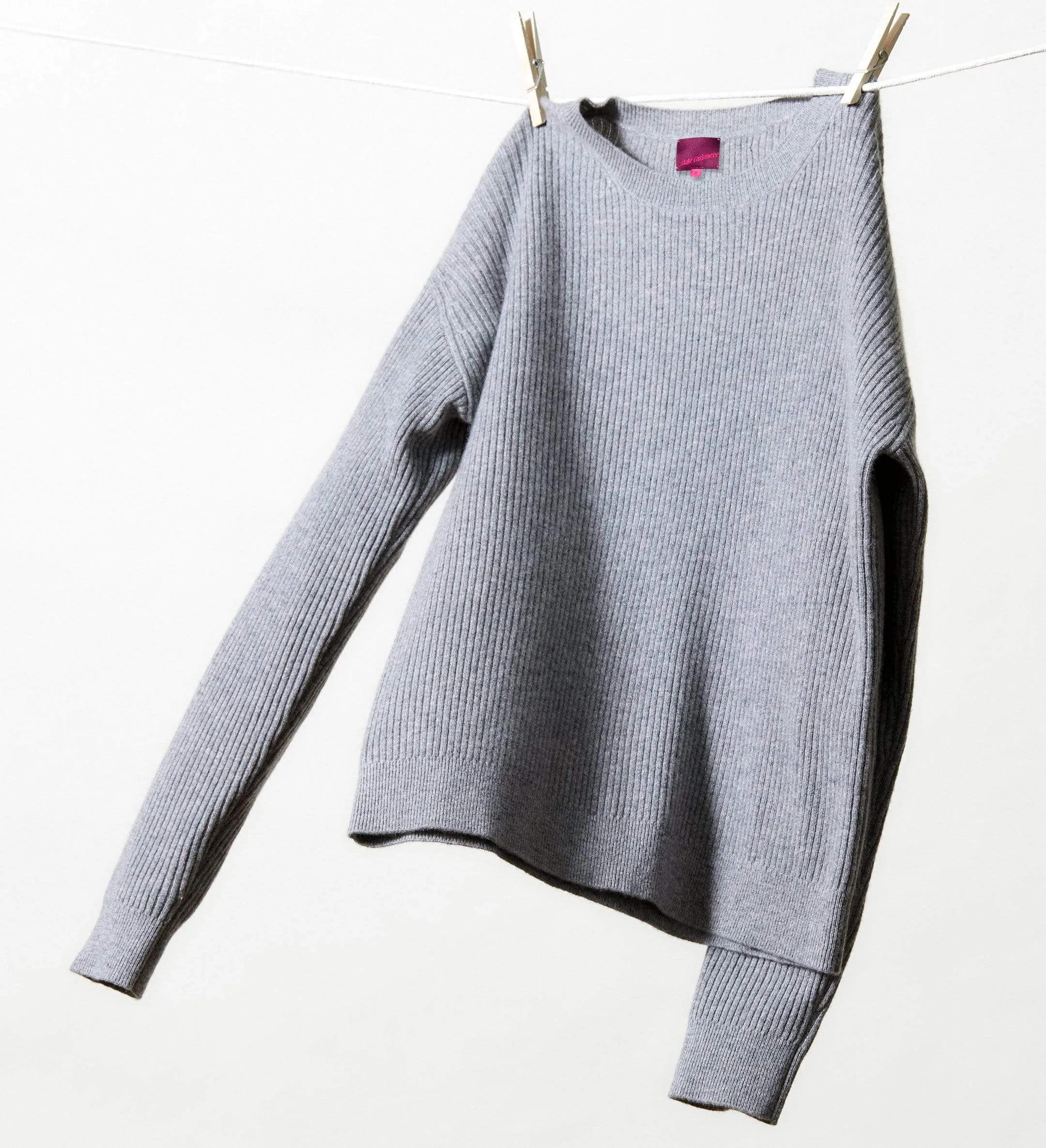 The Ribbed Crewneck Cashmere Sweater