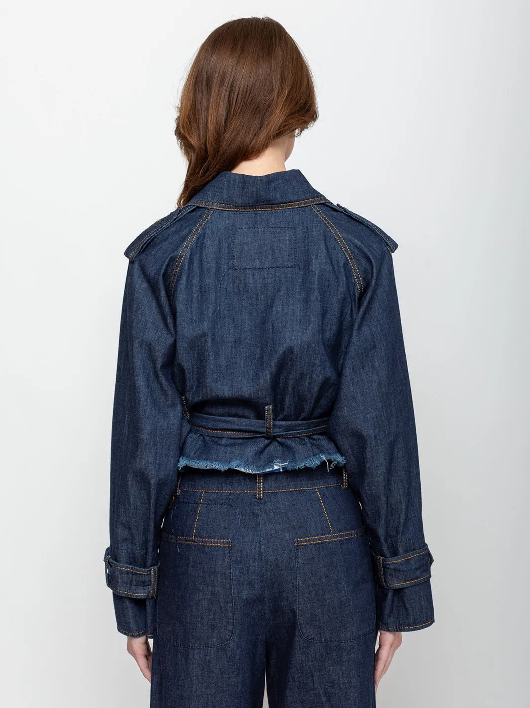 Trench Style Jean Jacket