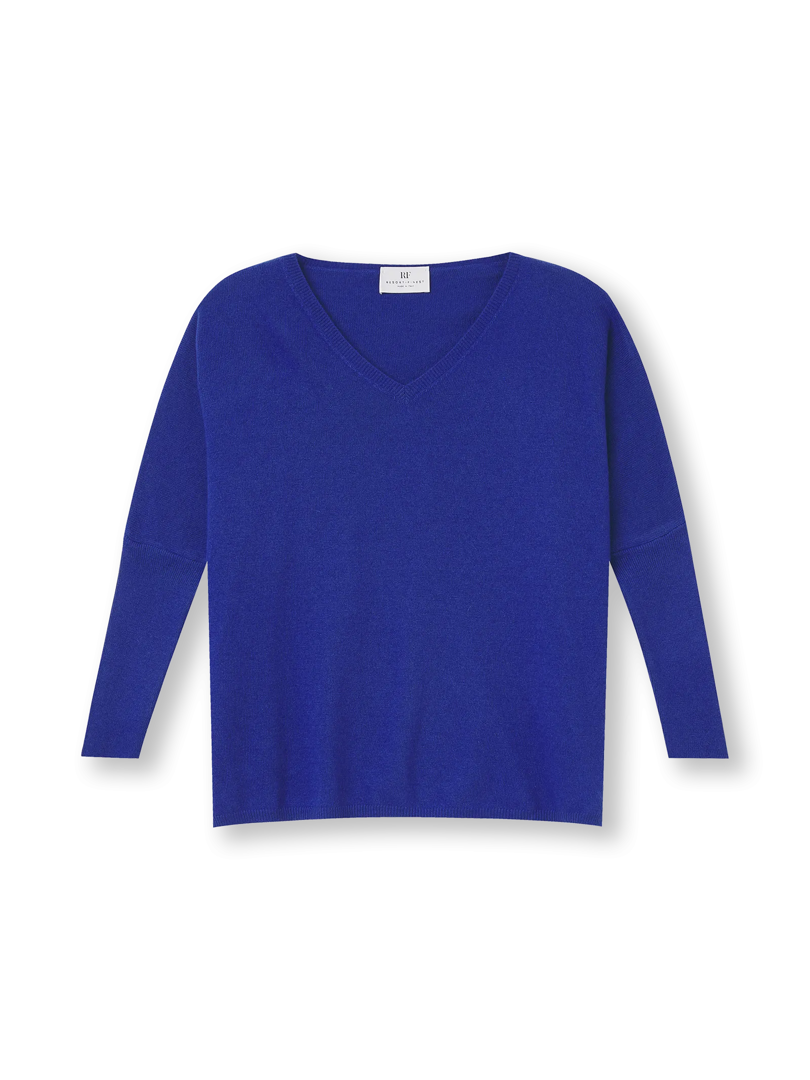 V-neck Cape Sweater | royal blue