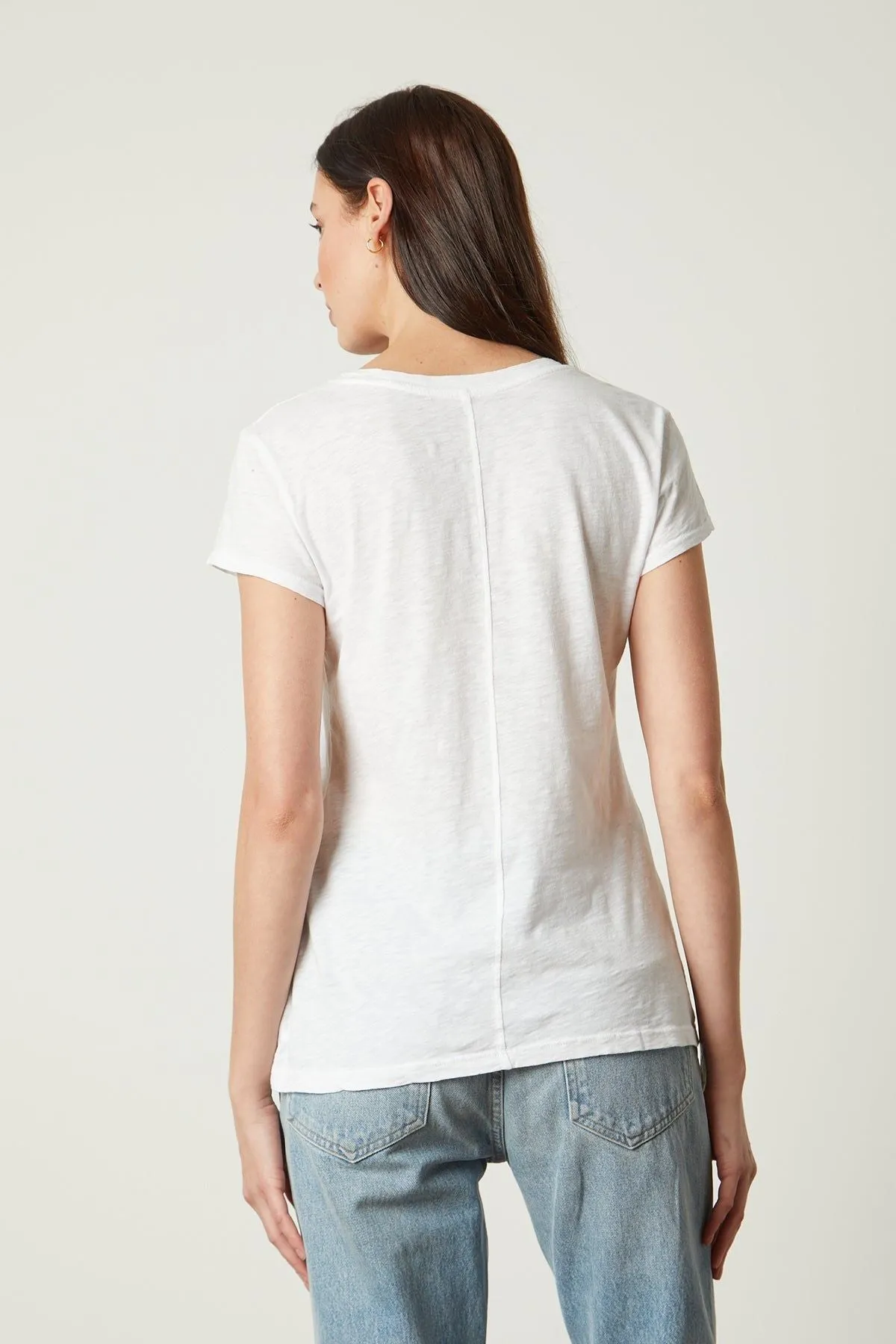 Velvet by Graham & Spencer Odelia Short Sleeve Crew Neck Tee | White