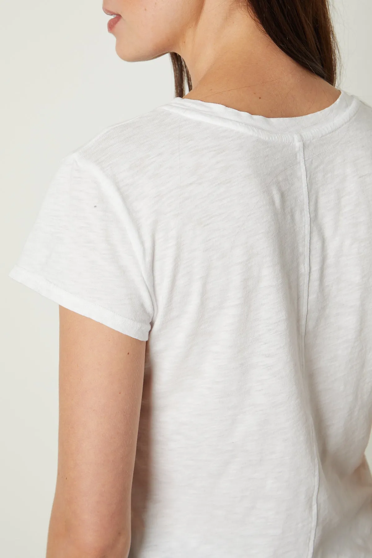 Velvet by Graham & Spencer Odelia Short Sleeve Crew Neck Tee | White