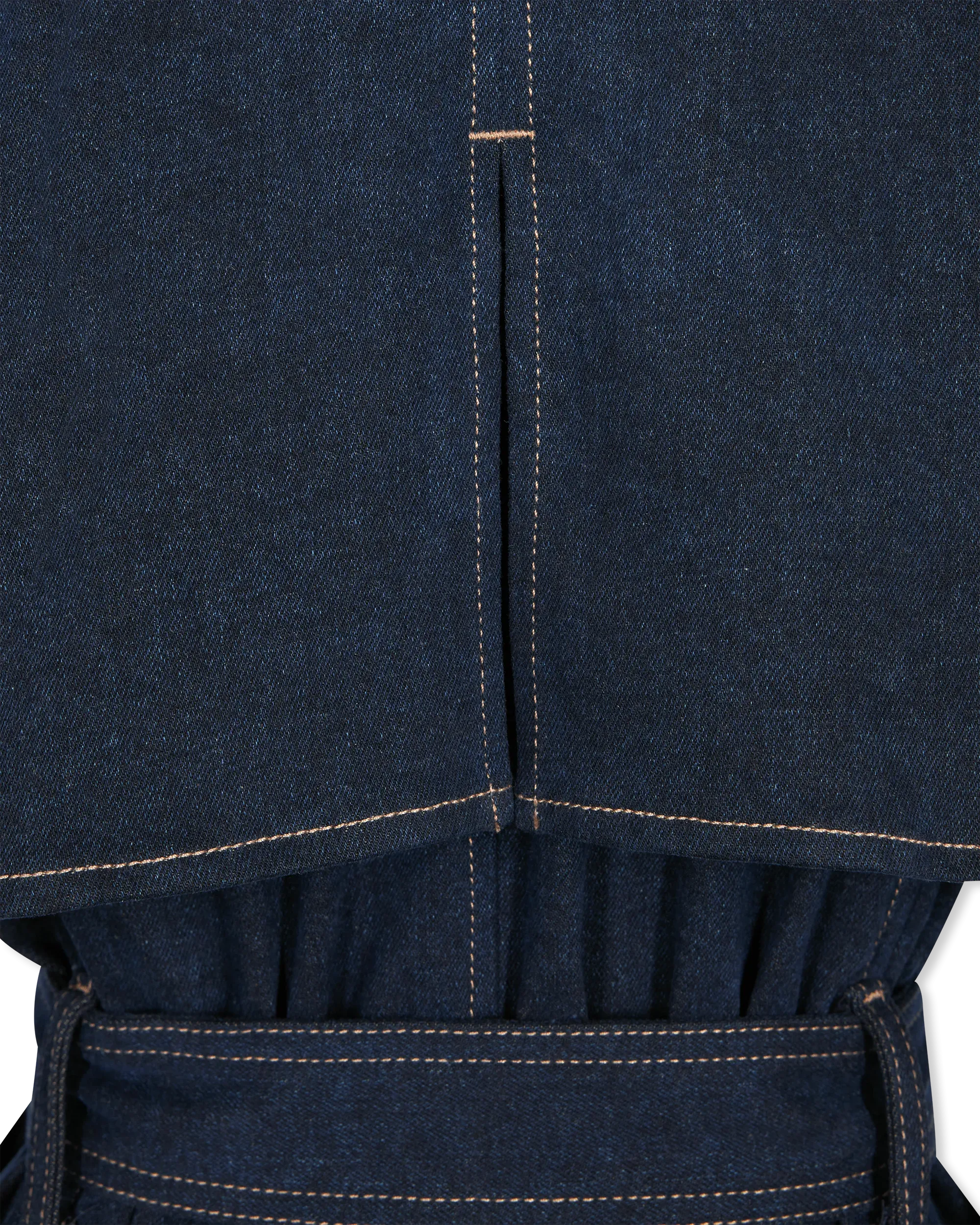 Washed Denim Trench Coat