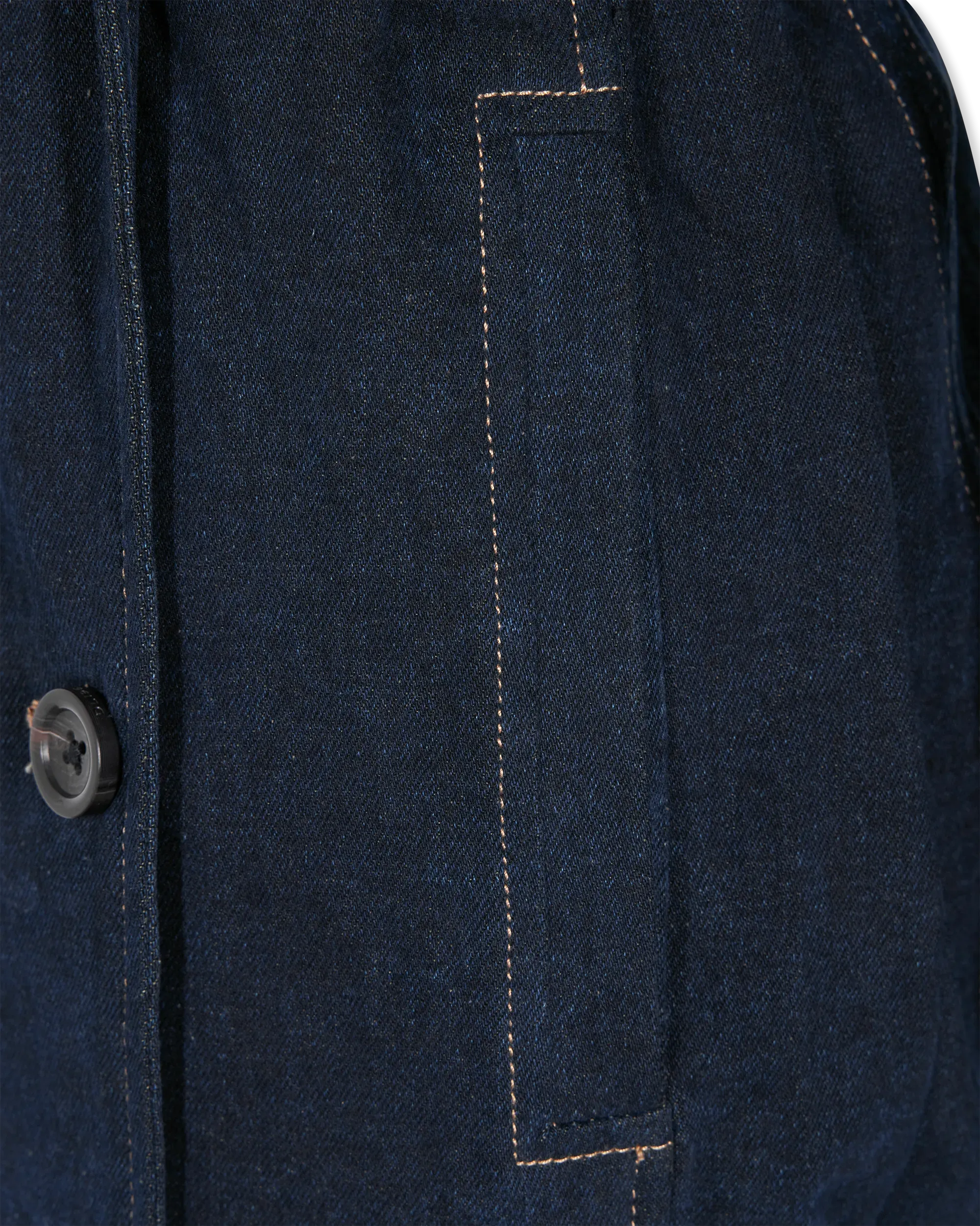 Washed Denim Trench Coat