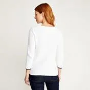 White Crew Neck Stitch Sweater