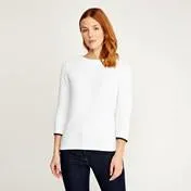 White Crew Neck Stitch Sweater