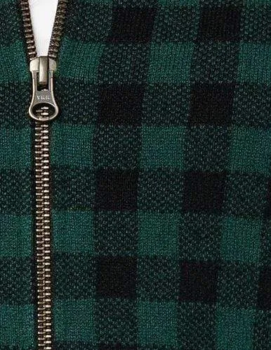 Women's Buffalo Plaid Logger Jacket Cashmere Sweater