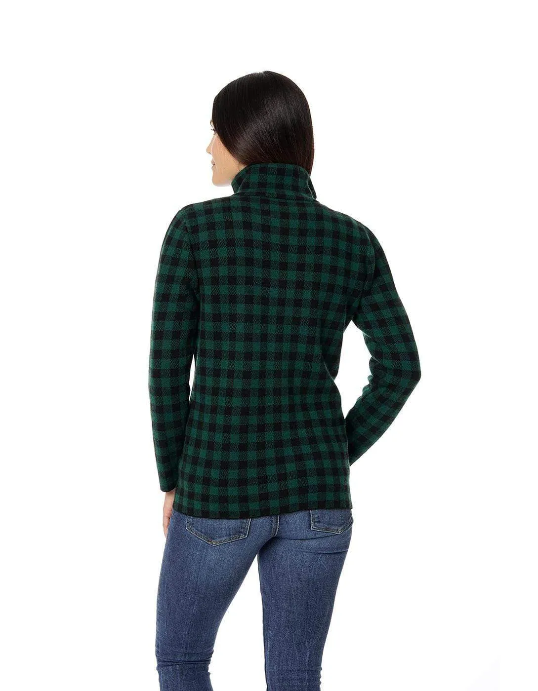 Women's Buffalo Plaid Logger Jacket Cashmere Sweater