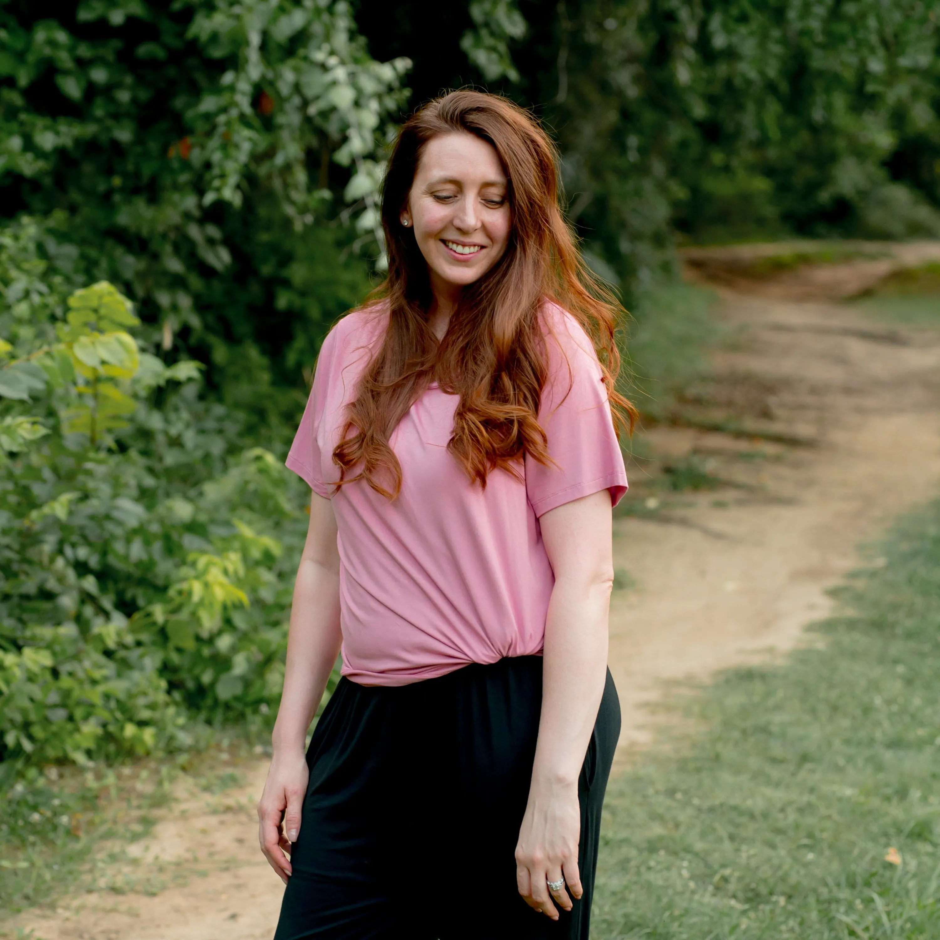 Women's Crew Neck Tee in Apple Blossom