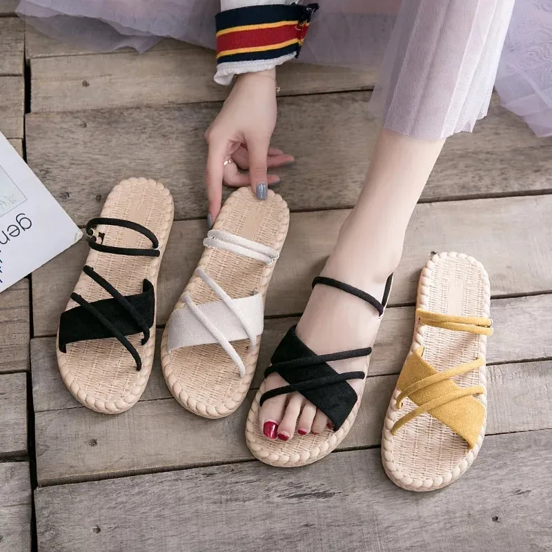 Women's Fashion Flat Beach Flip Flops Slides Slippers 663