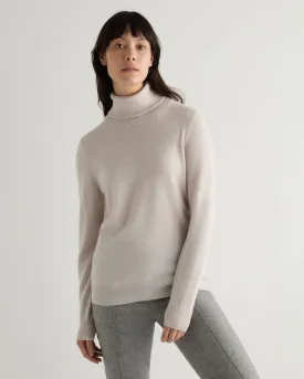 Women's Luna Roll Neck Cashmere Jumper Frost White