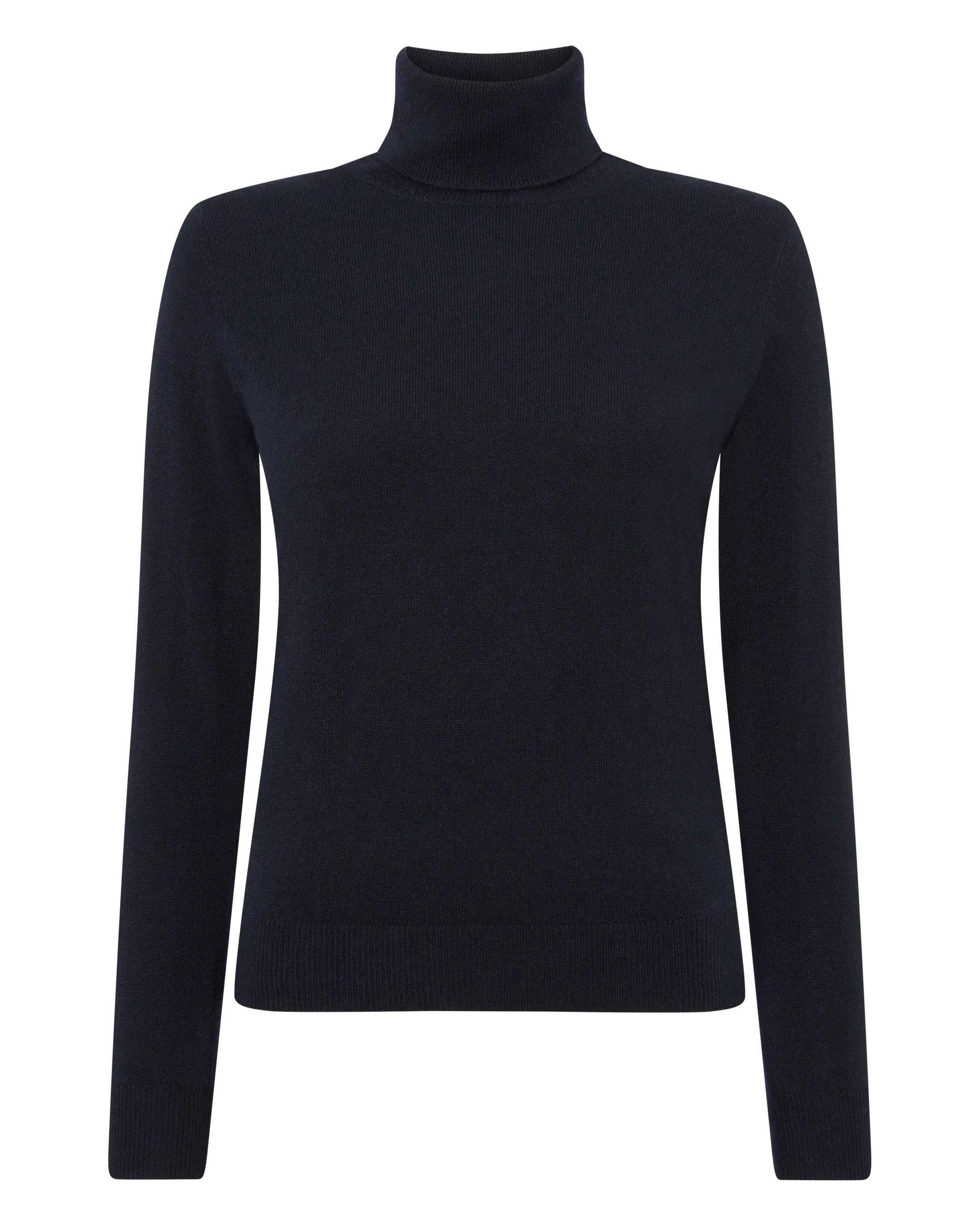 Women's Luna Roll Neck Cashmere Jumper Navy Blue