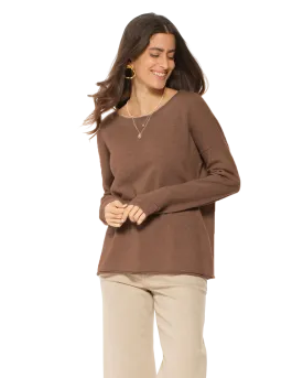 Women's Pure Cashmere Lounge Sweater Brown