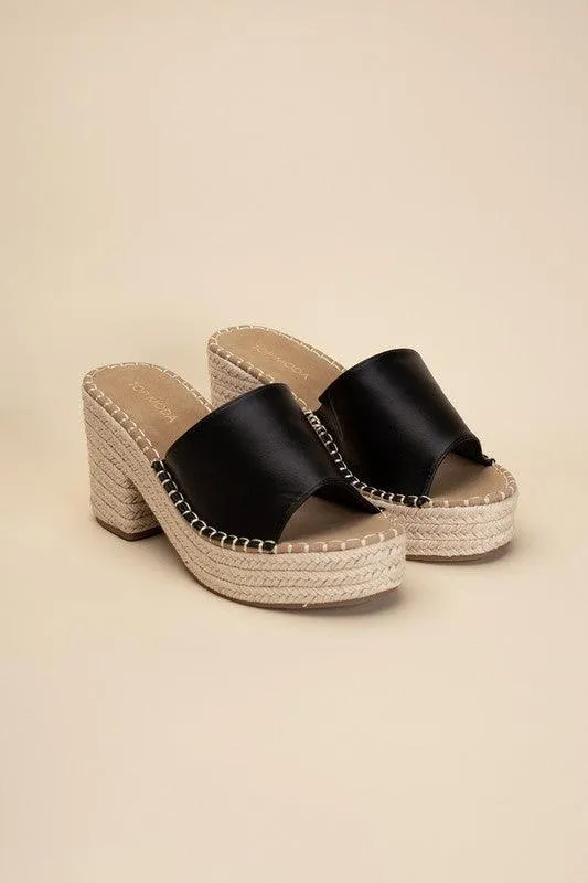 Womens Shoes Espadrille Mule Heels