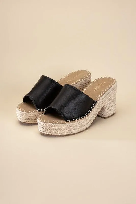 Womens Shoes Espadrille Mule Heels