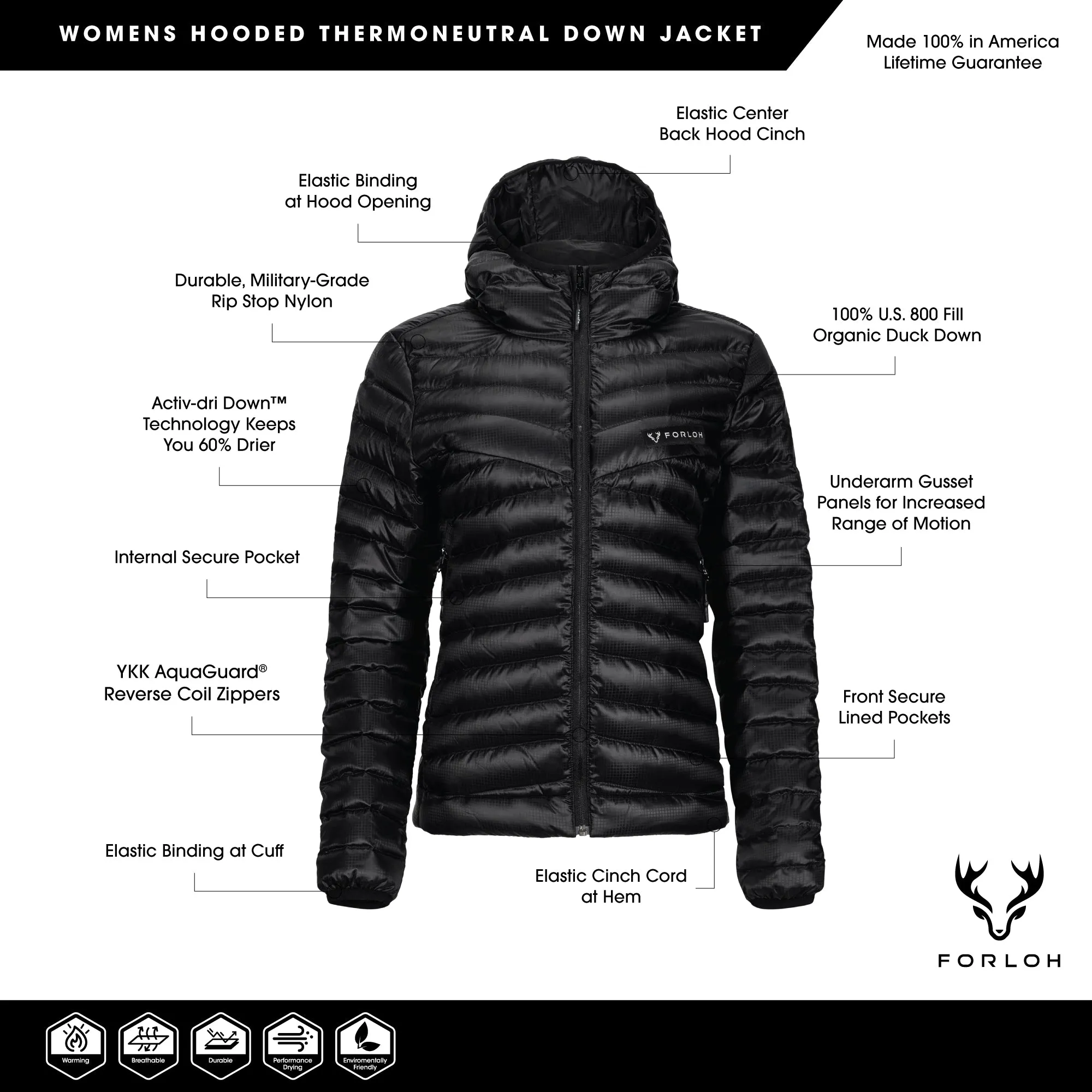 Women's ThermoNeutral Down Hooded Jacket