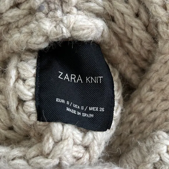 Zara Chunky Knit Open Front Cardigan